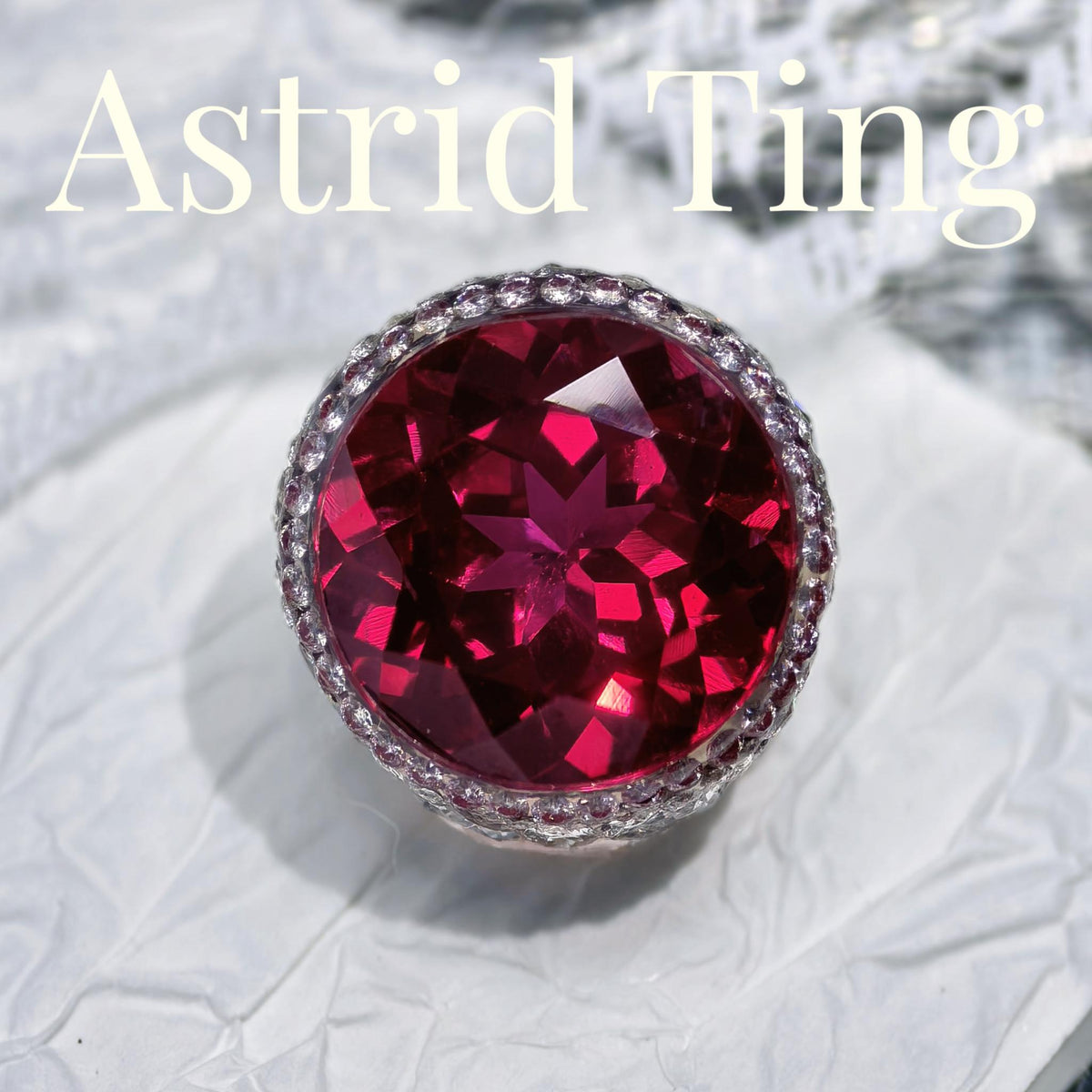 Handmade 10mm Ruby Red Round Brilliant-Cut Lab-Grown Gemstone Nail Charm