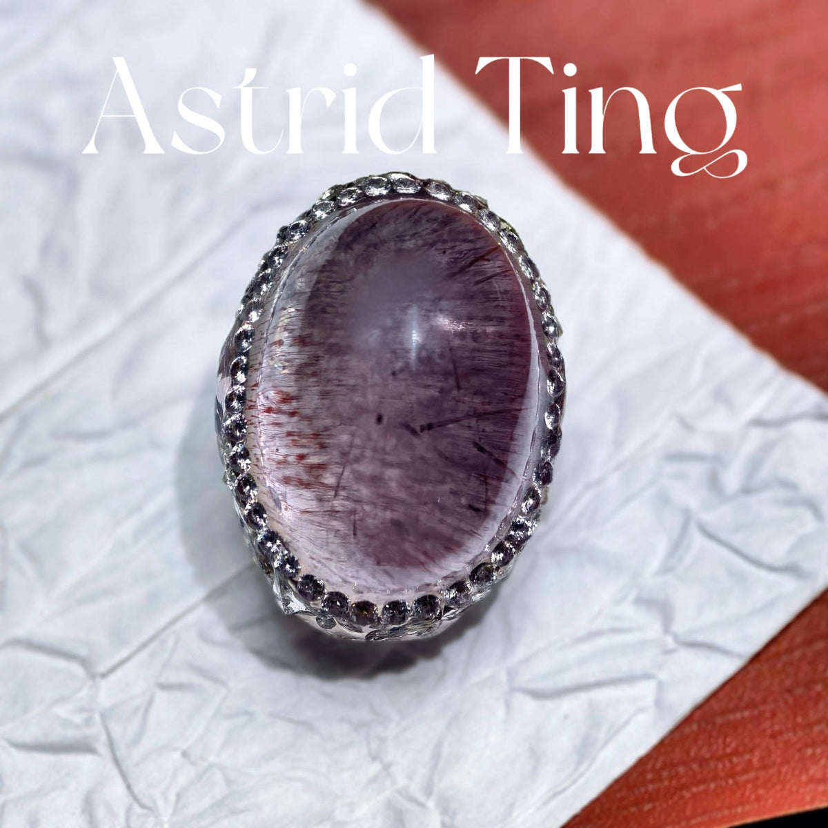 Handcrafted Super Seven Crystal Nail Charm | Oval & Heart