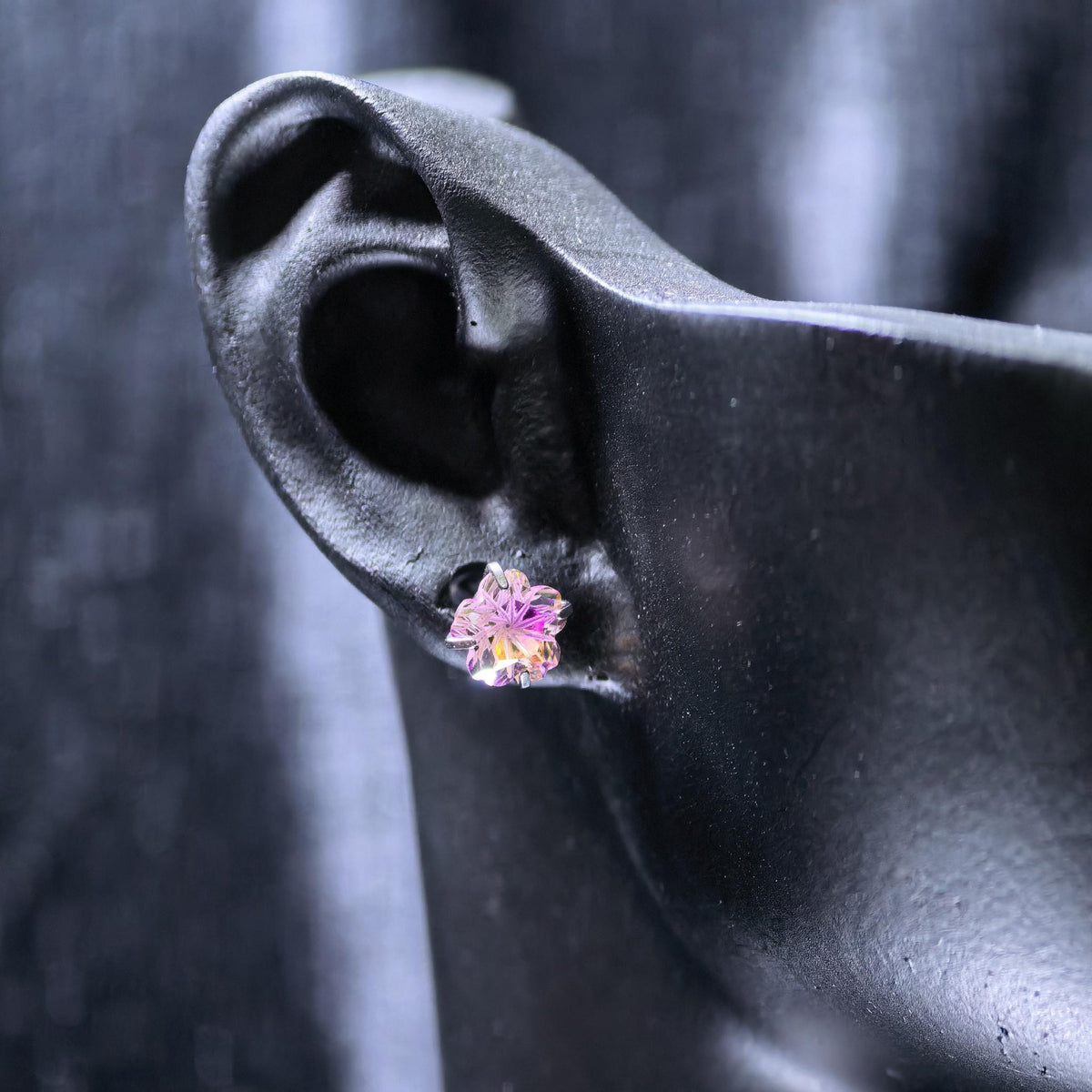 6mm cherry blossom cut two‑tone gradient 