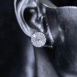 8mm conch‑cut d color white uncoated base cz titanium‑steel screw‑back stud earring