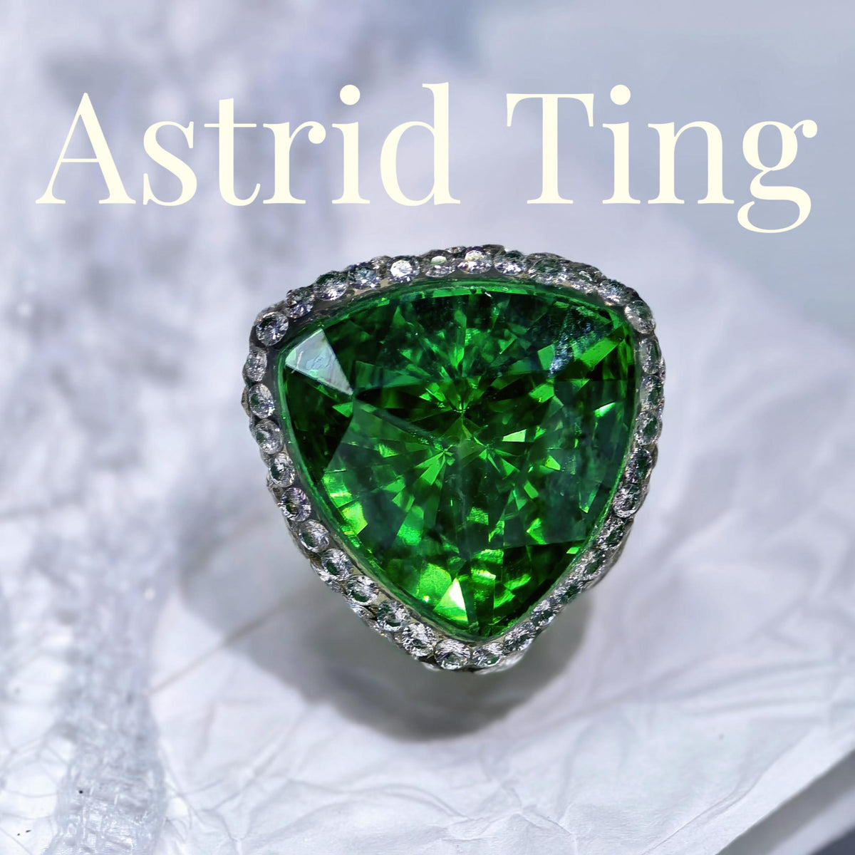 Handmade 10mm Trilliant CZ Nail Charm, Exclusive Custom-Cut Pavé Nail Jewelry