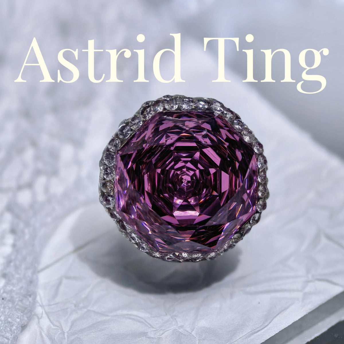 Handmade 10mm Octagonal CZ Nail Charm, Millennium Rose Cut Pavé Nail Jewelry