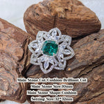 Cushion‑Brilliant Cut 10mm Peacock Blue Tone bling cushion cubic zirconia croc shoe charm
