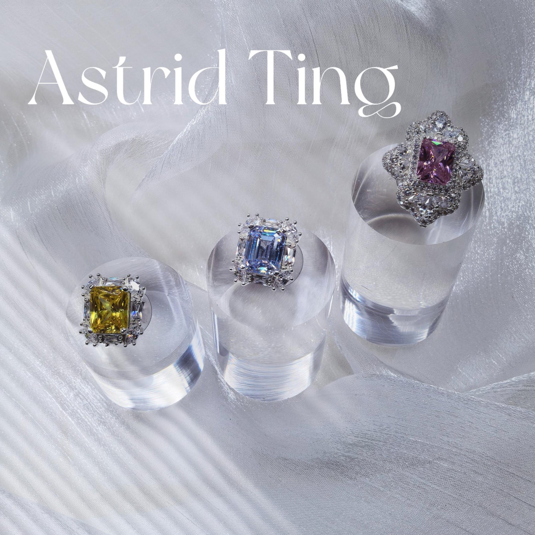 Premium handcrafted cushion‑brilliant & emerald cut zircon croc charms collection by Astrid Ting