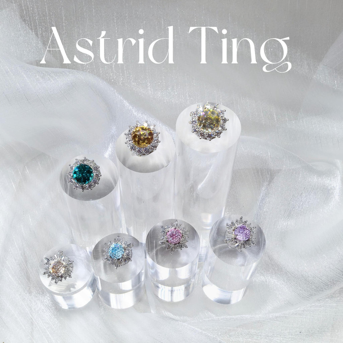 Dandelion Cut and Kaleidoscope Cut handcrafted zircon croc charms collection