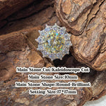 Kaleidoscope Cut 10mm light canary yellow tone zircon shoe charm